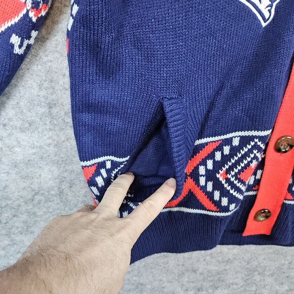 NFL Team Apparel‎ Women's New England Patriots Cardigan Sweater Size L Football - Picture 8 of 16